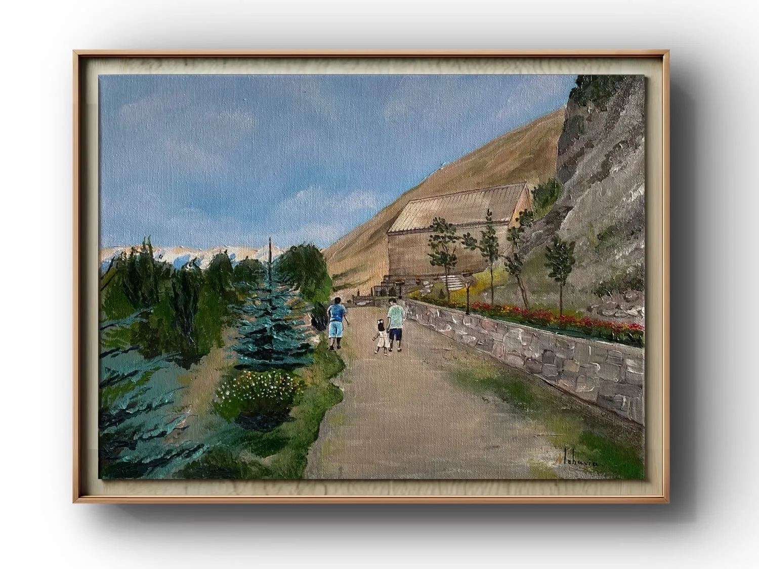 Children theme painting by Nini Mzhavia